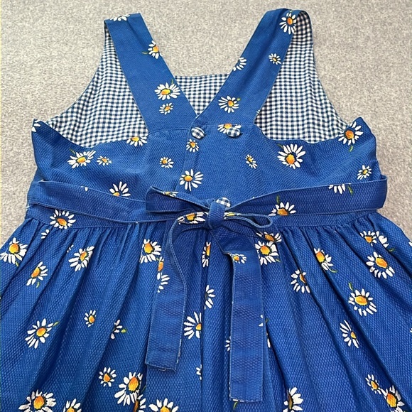 Prairie Cottage Floral Midi Pinafore Dress Small Daisy Fairy Whimsical Country - Picture 7 of 13